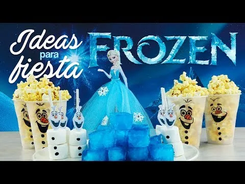 Centros de mesa Frozen, con dulces