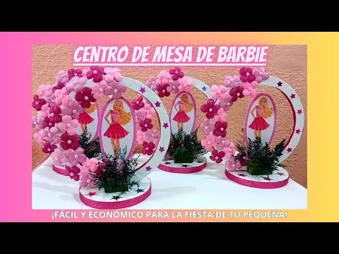 Centros de mesa de Barbie para cumpleaños