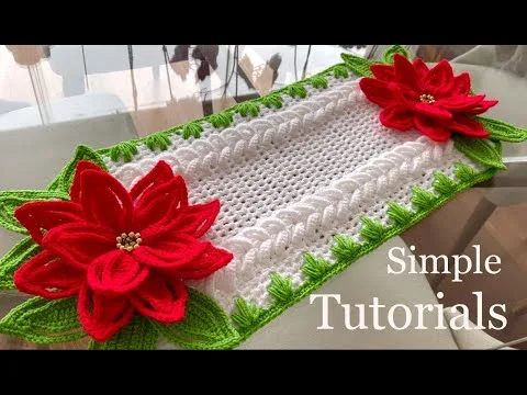 Centros de mesa en crochet navideños