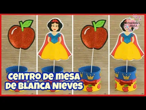 Centros de mesa de Blanca Nieves y dulceros