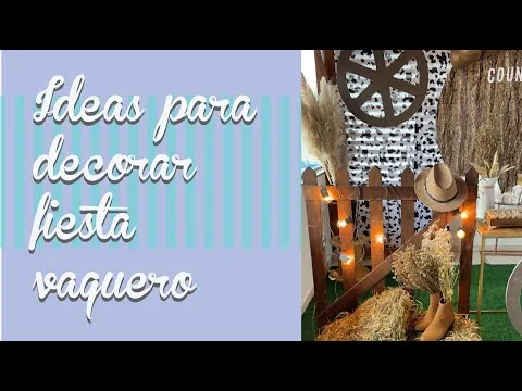 Infantil, fiesta vaquera: centros de mesa vaqueros.