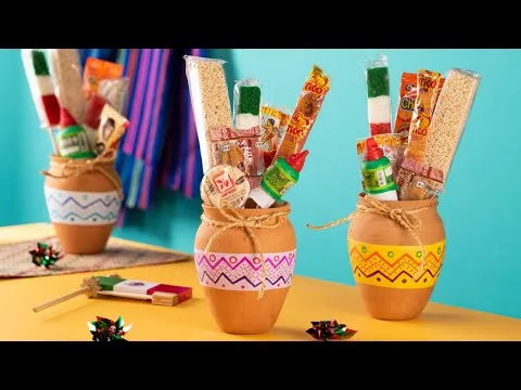 Centros de mesa con dulces típicos mexicanos