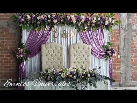 Centros de mesa para boda en morado