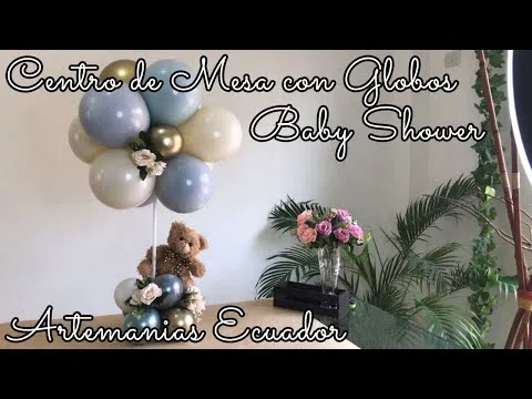 Centros de mesa con osos, para baby shower