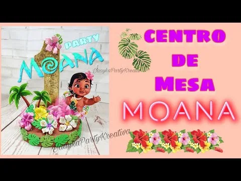 Centros de mesa de Moana, sencillos.