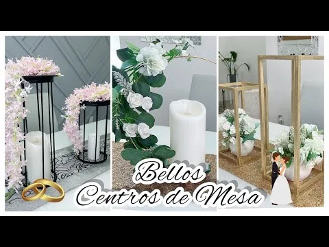 Centros de mesa en madera MDF para boda