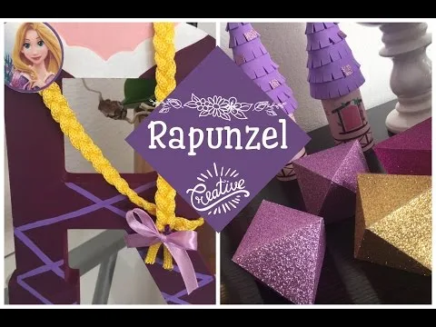 Centros de mesa y dulceros de Rapunzel