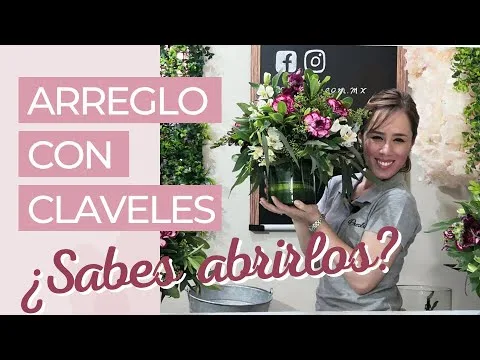 Centros de mesa con claveles