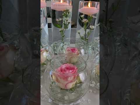 Centros de mesa con hidrogel y flores