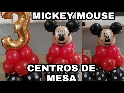 Cómo hacer a MINNIE MOUSSE en GLOBOS para CENTROS de Mesa 