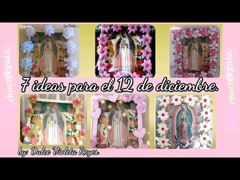 Centros de mesa de la Virgen de Guadalupe
