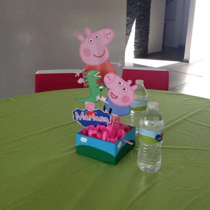 Centro De Mesa Pepa Pig Cumpleaños Decoración