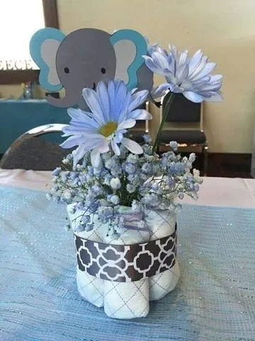 flores artificiales para boda centro de mesa babyshower decoracion con  globos