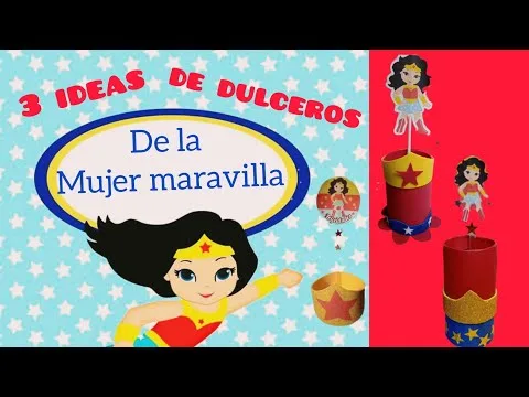 Centros de mesa sencillos de la Mujer Maravilla